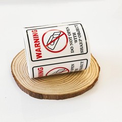 300pcs Do Not Open with Sharp Object Industrial Warning Labels