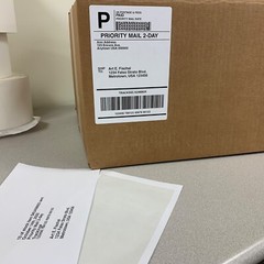 50 Laser /Ink Jet Labels Click-N-Ship with Tear Off Receipt -Perfect for USPS!