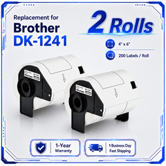 Compatible DK-1241 4″x6″ Thermal Shipping Labels for Brother QL Printers 2Rolls