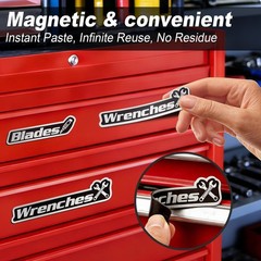 Magnetic Tool Box Labels 15Pack, Reusable Magnetic Toolbox Labels Suitable f…