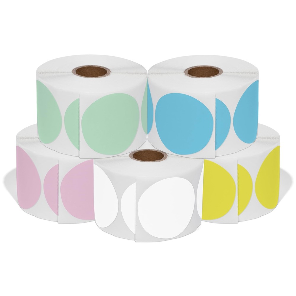 Spartan Industrial 2″ Direct Thermal Multicolored Labels | Sticker Labels Per…