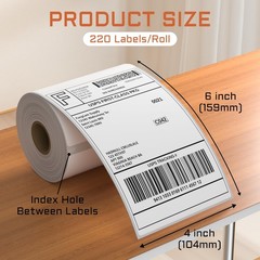 8 Rolls 4XL Labels 4″x6″ Direct Thermal Shipping Label Compatible with LabelW…