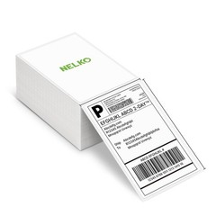 Nelko Genuine 4×6 Direct Thermal Shipping Label Pack of 500 FanFold Labels, 4…