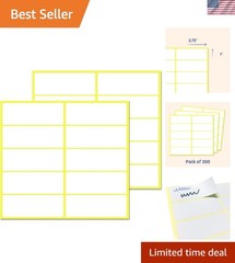 300 Blank Writing Labels – Easy Peel Self-Adhesive Stickers for All Surfaces