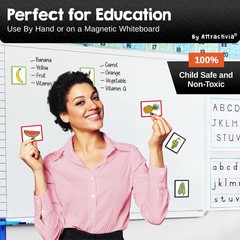 Dry Erase Magnetic Labels 2.8 x 1.8 in, with Color Borders, Small Dry Erase Magn