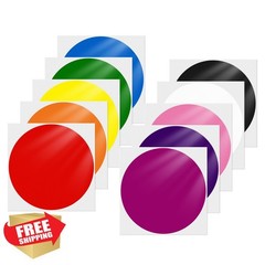 YIKIADA 10 Colors Dot Stickers 6 Inch Vinyl Waterproof Circle Labels