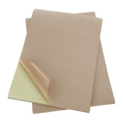 100pcs A4 Brown Kraft Paper Stickers Self Adhesive Inkjet Printing Labels