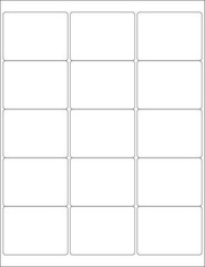 8-1/2 x 11 Laser/Ink Jet White Labels, 2″-11/16 x 2 – 15 per Page | 15000 Labels