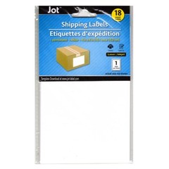 Jot 4×6 in Permanent Shipping Labels, 18-count (245723)
