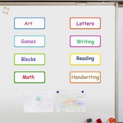 48 Pieces Magnetic Dry Erase Labels Real Waterproof/Reusable Strips for Clas…