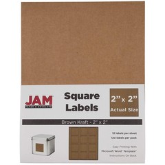 Product & Container Labels – Square – 2 x 2 – Brown Kraft – 120/Pack