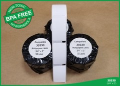 8 Address Rolls White Compatible 4XL(Dymo) Printers TURBO 30330 File Folder Tag