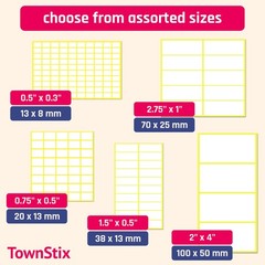 900 Pack 0.75 x 0.5 – Price Stickers, Small White Labels Stickers