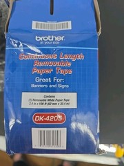 Brother Genuine DK-4205 Removable Continuous Length White Paper Labels
