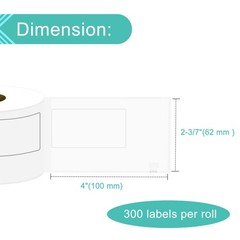 1 Roll DK-1202 Standard Address Label DK1202 For Brother Shipping Labels QL-500