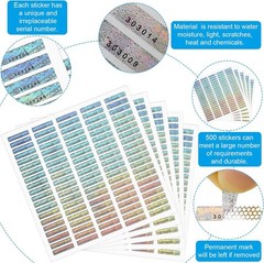 Marspark 1000 Pieces Silver Security Tamper Evident Seals Stickers Void Original