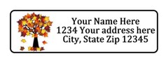 Fall Tree Personalized Return Address Labels 1/2 in by 1 3/4 in