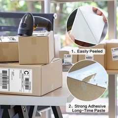 L LIKED 50 Pre-Cut 4×6 Shipping Labels for Laser & 50 Labels, White