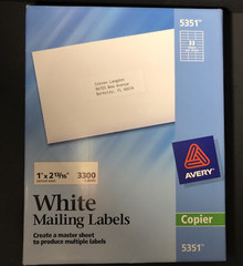 AVERY 5351 Avery 5263 Mailing Labels. Lot of 2