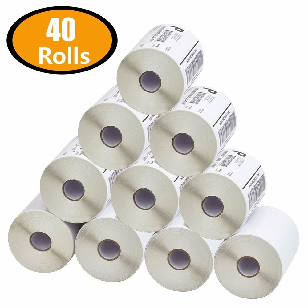 40 Rolls 4×6 Direct Thermal Shipping Labels 250/roll for Zebra Eltron 2844 ZP450