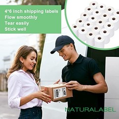 5000 PCS 4″ x 6″ Direct Thermal Shipping Labels – Perforated, Compatible with Ro