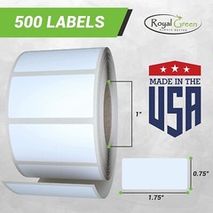 Blue Rectangular Colored Labels 1.57in x 0.75in (4cm x 2cm) 1000 Pack on Rolls
