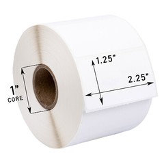 ZEBRA 2.25 x 1.25 POLYPROPYLENE WATERPROOF Thermal Labels – (20) Rolls of 1000