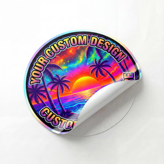 Custom Logo Stickers, 1000 Pcs Waterproof Vinyl Labels