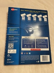 Avery Easy Peel Mailing Address 2000 White 1×4 Labels Laser 100 Sheets Box 5161