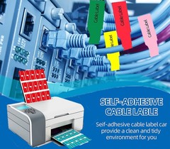 12 Sheet 360 Pcs Cable Labels Tags for Cable Management, Colorful Waterproof …