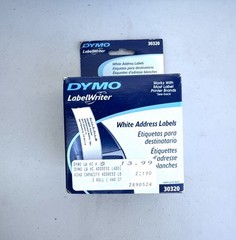 Dymo #30320 LableWriter Clear Address Label 1-1/8 X 3-1/2. 2 Roll 520 Labels NEW