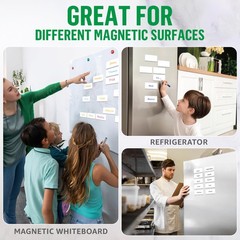 32 Pack Dry Erase Magnetic Labels 2×4 in – Magnetic Name Tags for Classroom L…