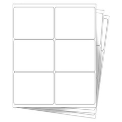 600 Premium Address Shipping Labels 3 1/3″ x 4″ For Laser Inkjet 6-up 100 Sheets