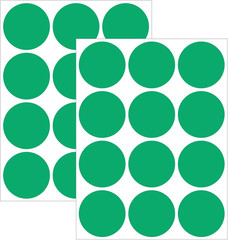1.5″ round Colored Removable Stickers Labels，Handwritten, Not Printable – White,