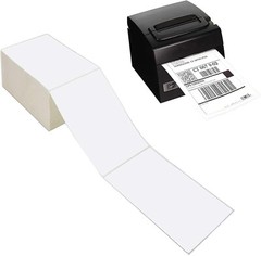 9527Product Fanfold4x6Direct Thermal Labels White Perforated Shipping Label 500