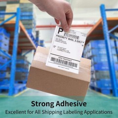1000 4″x6″ Fanfold Direct Thermal Shipping Labels White For Zebra Printer