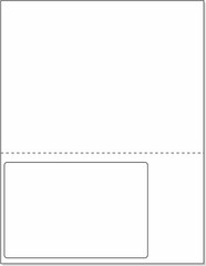 8-1/2 x 11″ 24# Integrated Form with a 6×4 label on Bottom Left – 250 Sheets
