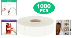 1000 Removable Food Labels – Water Resistant Blank Stickers for Organizing