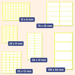 1000 Pack, 0.5″ X 0.75″ – White Labels Stickers for Writing, Price Stickers