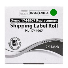 DYMO LW 1744907 GREEN 4XL 4×6 4″x6″ – (20) Rolls All-Purpose Labels – FREE SHIP