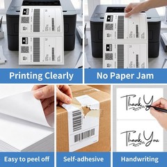 Shipping Labels Half Sheet 2 Per Page White 8.5×5.5 500 Labels Laser Inkjet