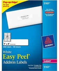 AVERY #5351 WHITE ADDRESS LABELS 100 SHEETS 3300 LABELS FREE SHIPPING USA NEW