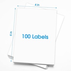 MaxGear 4×6 inch Shipping Address Labels,for Inkjet or 4″ x 6″, White, Clear