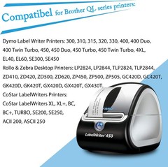 40Rolls Compatible DYMO 30252 Address & Barcode Label 1-1/8″ x 3-1/2″ LW 450 4XL