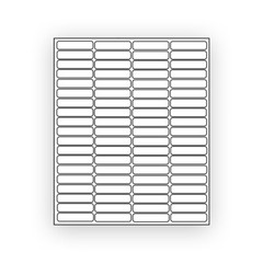 (2000) 1 3/4 x 1/2 EcoSwift Laser Address Shipping Adhesive Labels 80 per sheet