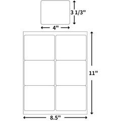 Thermal Sticker Labels, Laser Inkjet Compatible, 3000 Count