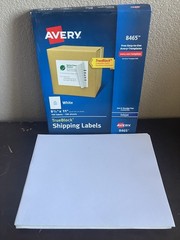 165 Labels Avery 8465 Full Sheet Shipping Labels 8.5″ x 11″ White Inkjet