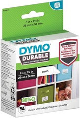 LW Durable Labels for LabelWriter Label Printers White Poly 1″ x 2-1/8″ 1 Roll
