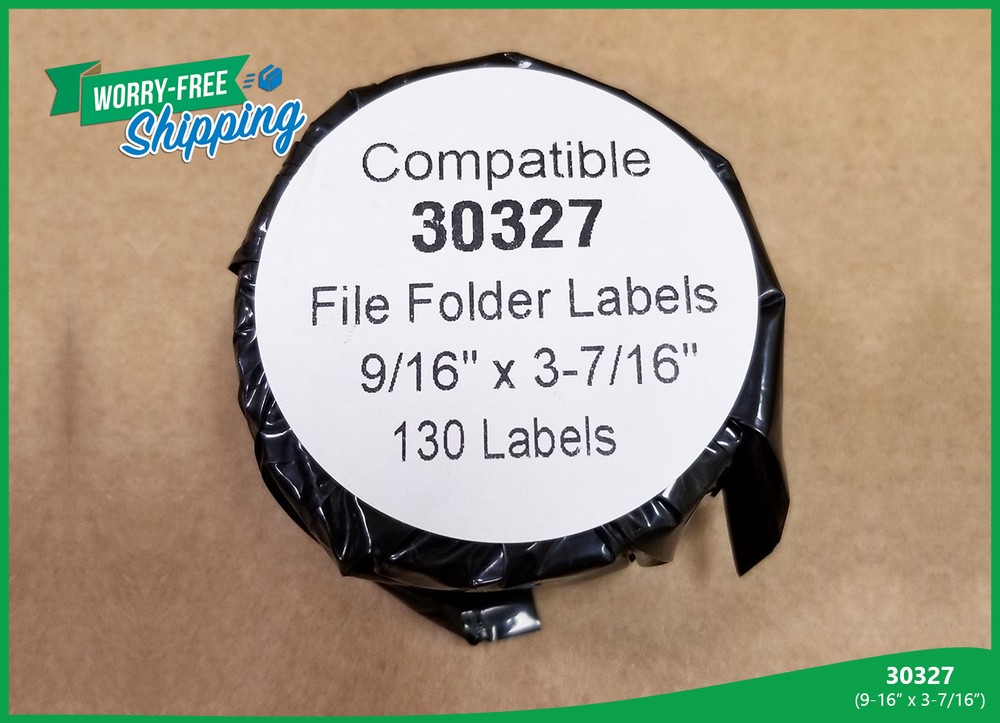 White Roll 12 File Folder 130 Labels 30327 Dymo Compatible LabelWriter® Print