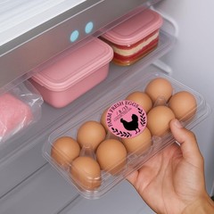 320 Pcs Farm Fresh Eggs Carton Labels, Pink Round Egg Handling Stickers Fresh…